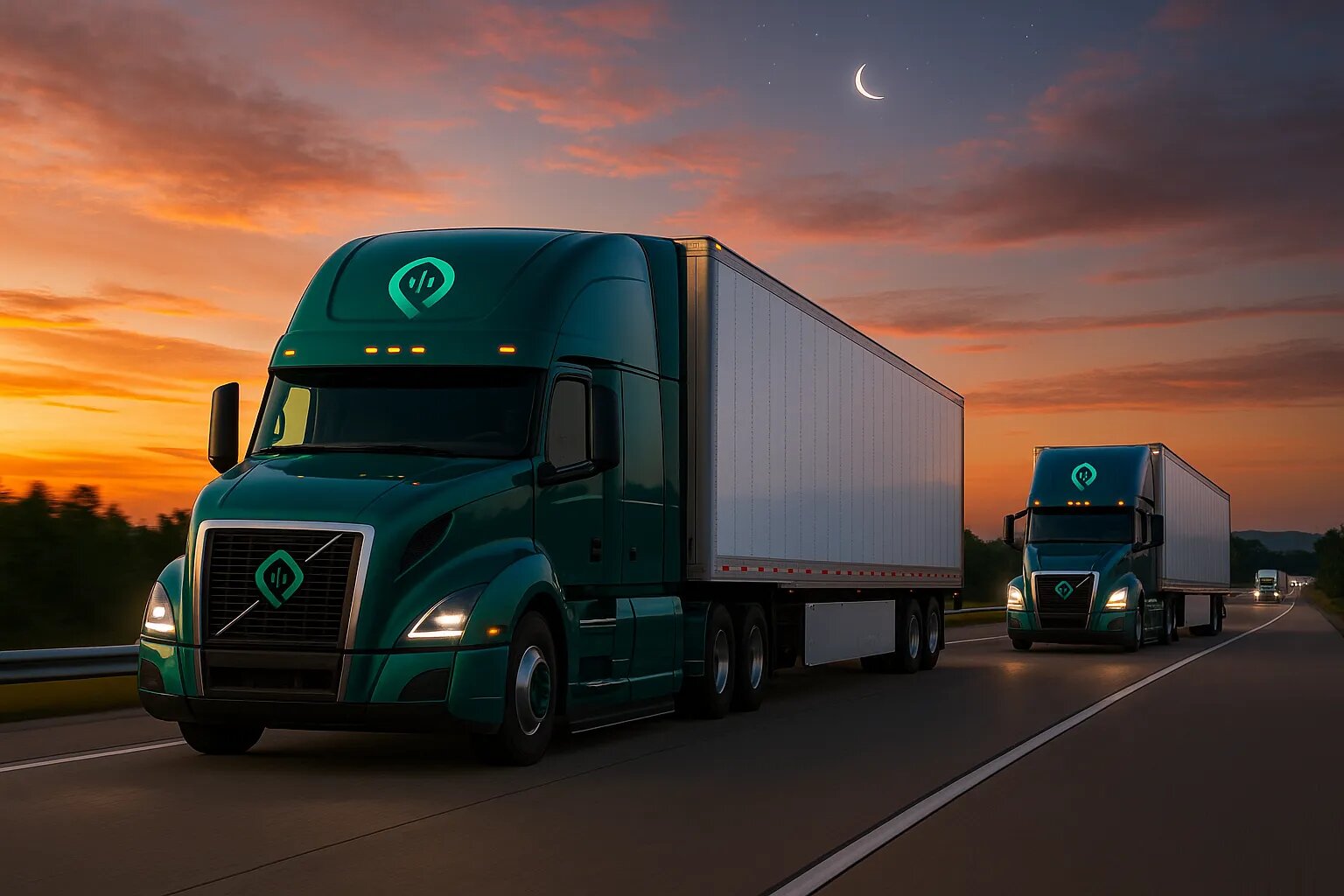 Awāni Fleet Management - Modern Semi Trucks with AI Technology